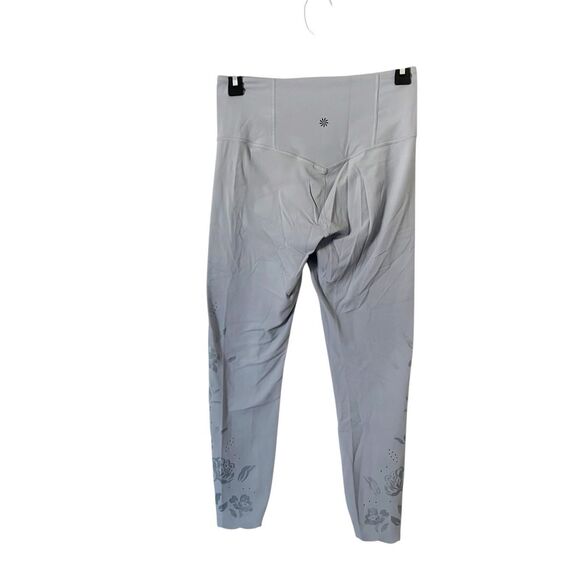 Athleta Gray Elation Eyelet Floral 7/8 Tight Athletic Leggings Size Small - Picture 3 of 4